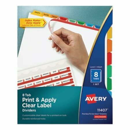 AVERY DENNISON INDEX, MAKER, 8CLRD SET, AST 11407